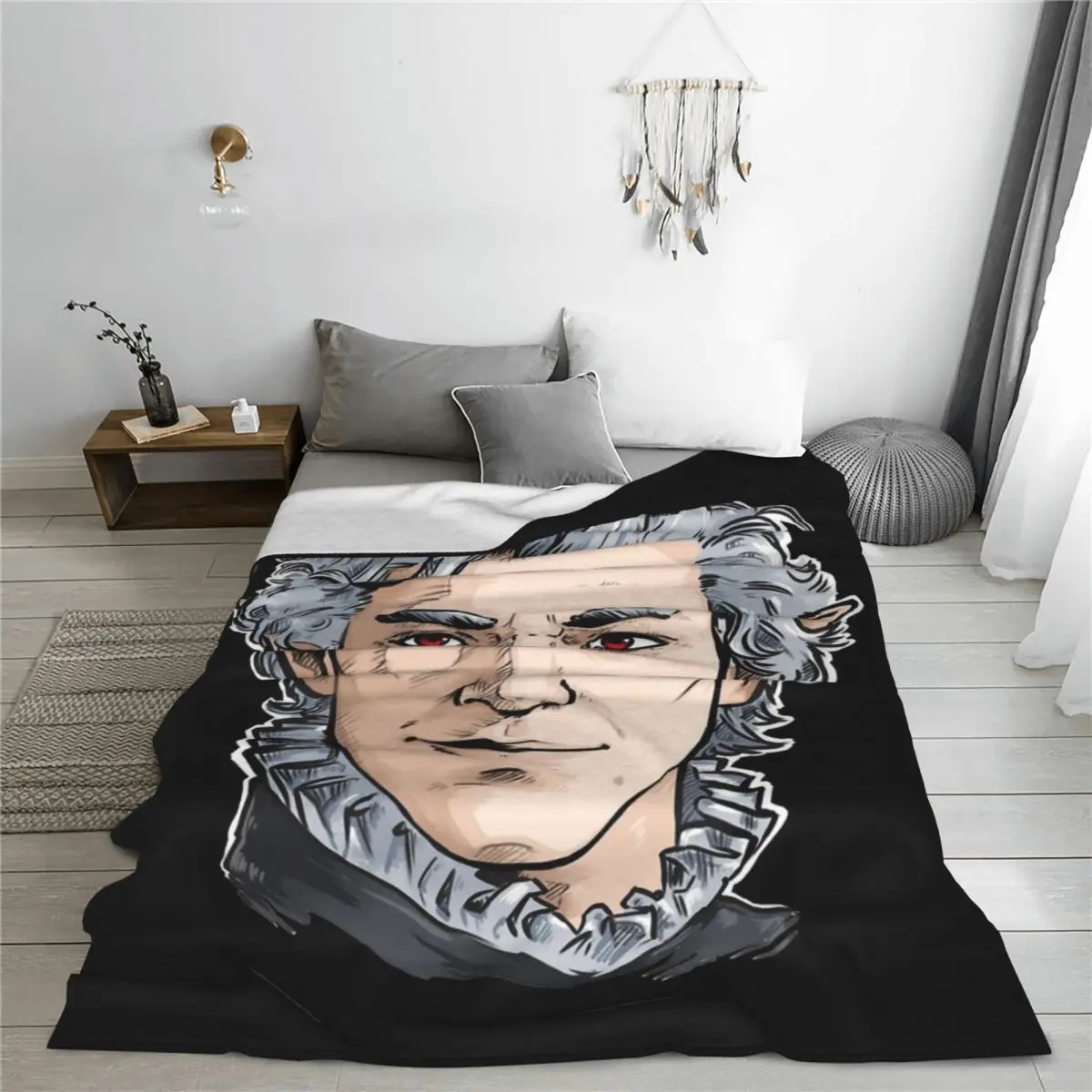 Astarion Blanket Flannel Printed Multifunction Super Soft Throw Blanket for Home Bedroom Bedspreads