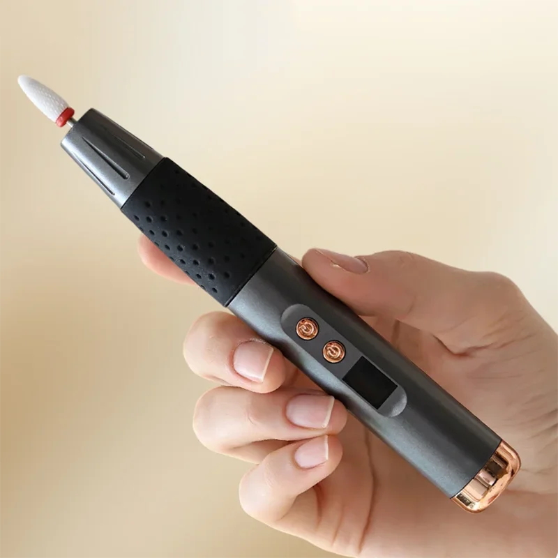 Lucidatore per unghie elettrico professionale di alta qualità Uso domestico Fai da te Rimozione della pelle morta Lucidatore per unghie Strumenti per manicure portatili