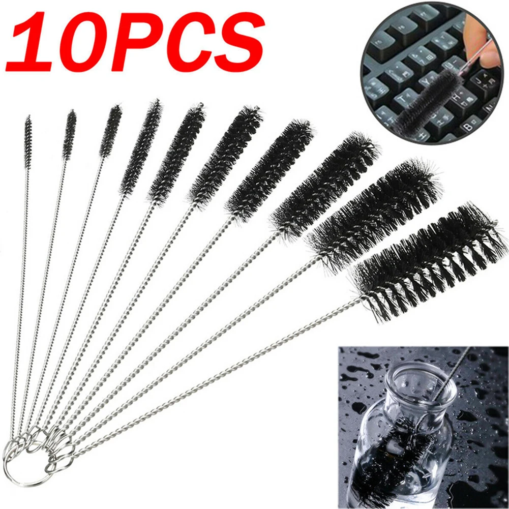 Juego de cepillos de limpieza de paja para botellas, limpiador de lavado de tubos de nailon, herramientas de cerdas para madre, pieza de limpieza del hogar fácil