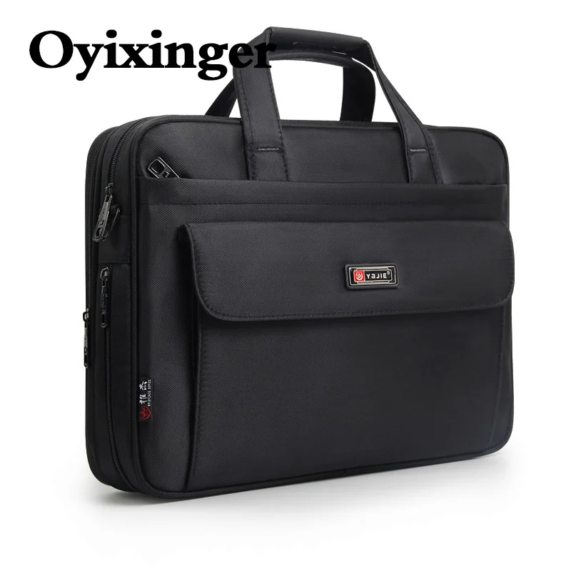 

OYIXINGER Solid Business Briefcase For HP Acer Dell 16 17inch Laptop Men's Bag Meeting Travel Shoulder Handbag A4 Document Bags