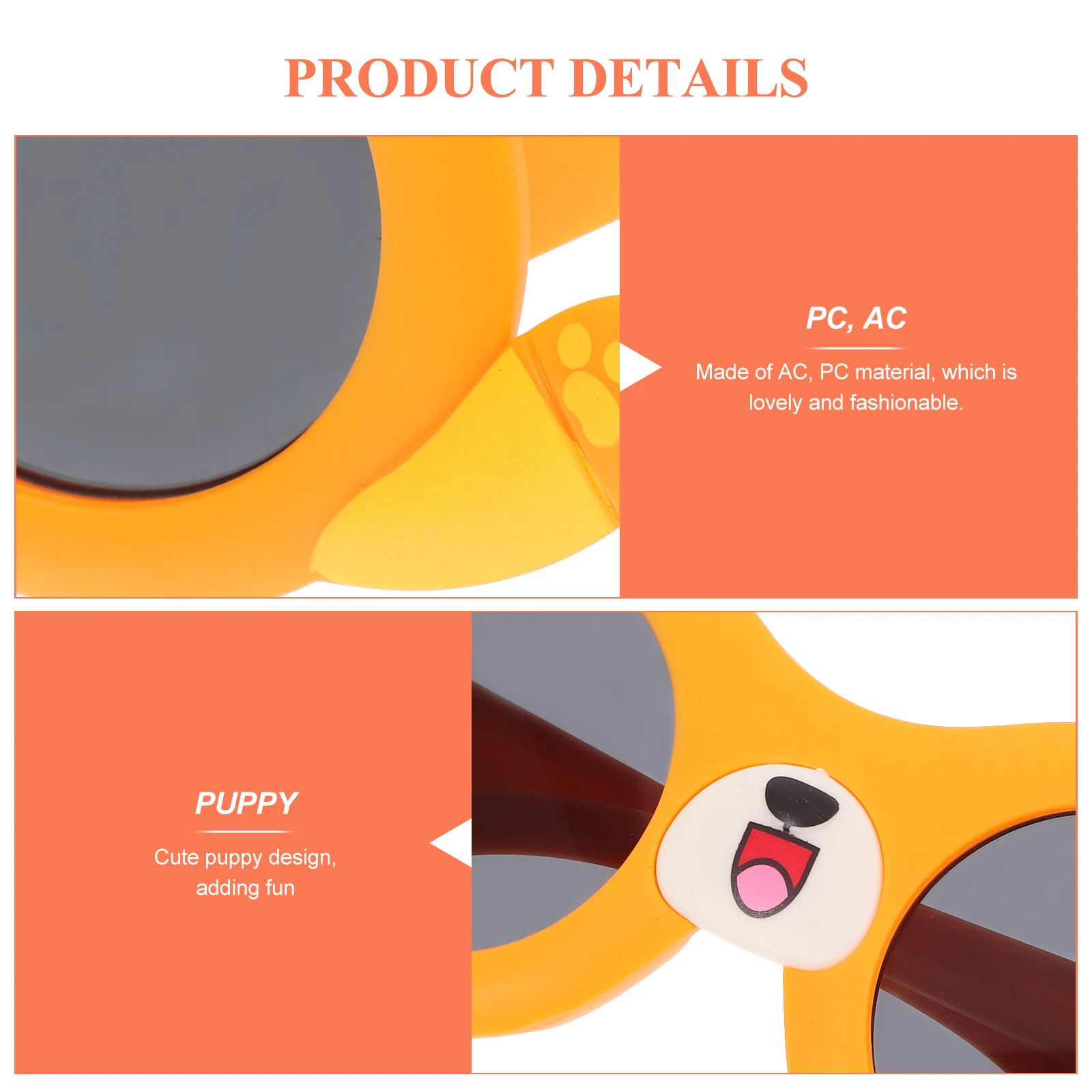 

Puppy Sunglasses Kids Girls Children Party Eyeglasses Lightweight Fashion Fun Cartoon Accessories Birthday Festival Gifts