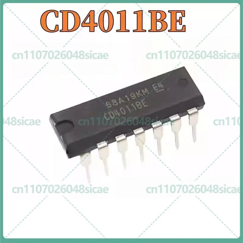 50PCS CD4011BE CD4011 DIP-14 4011 QUAD 2-INPUT NAND GATE IC