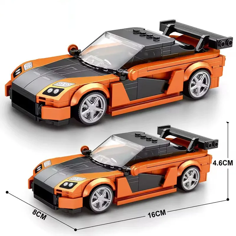 367PCS Modello di veicolo RX7 Building Blocks Set City Racing Car Mattoni Display da tavolo Assemblaggio per adulti Regalo di Natale di Halloween