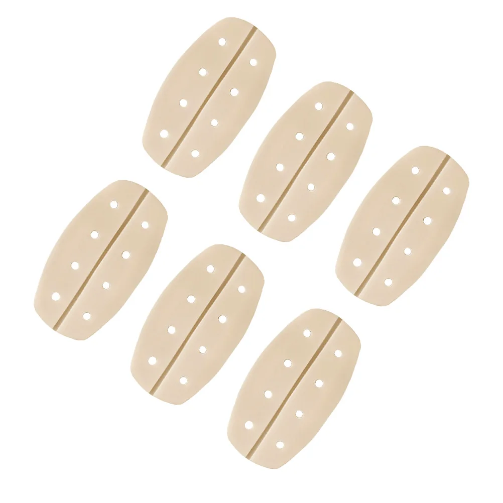 

6pcs Adhesive For Women Invisible Stretchy Non-Slip Shoulder Enhancer Breathable Silicone Inserts Light Beige Reusable Rounded