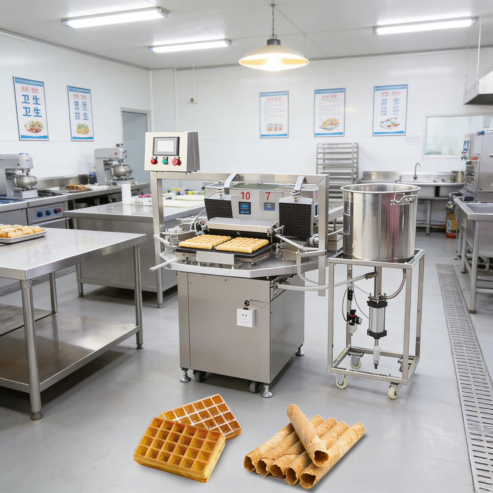 Custom Energy Saving Constant Temperature Egg Roll Machine Alloy Plate Cone Maker