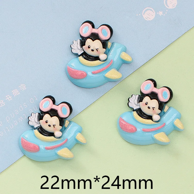 5pcs disney cute mickey mouse resin flatback cabochons for diy jewelry making cartoon handmade crafts materials