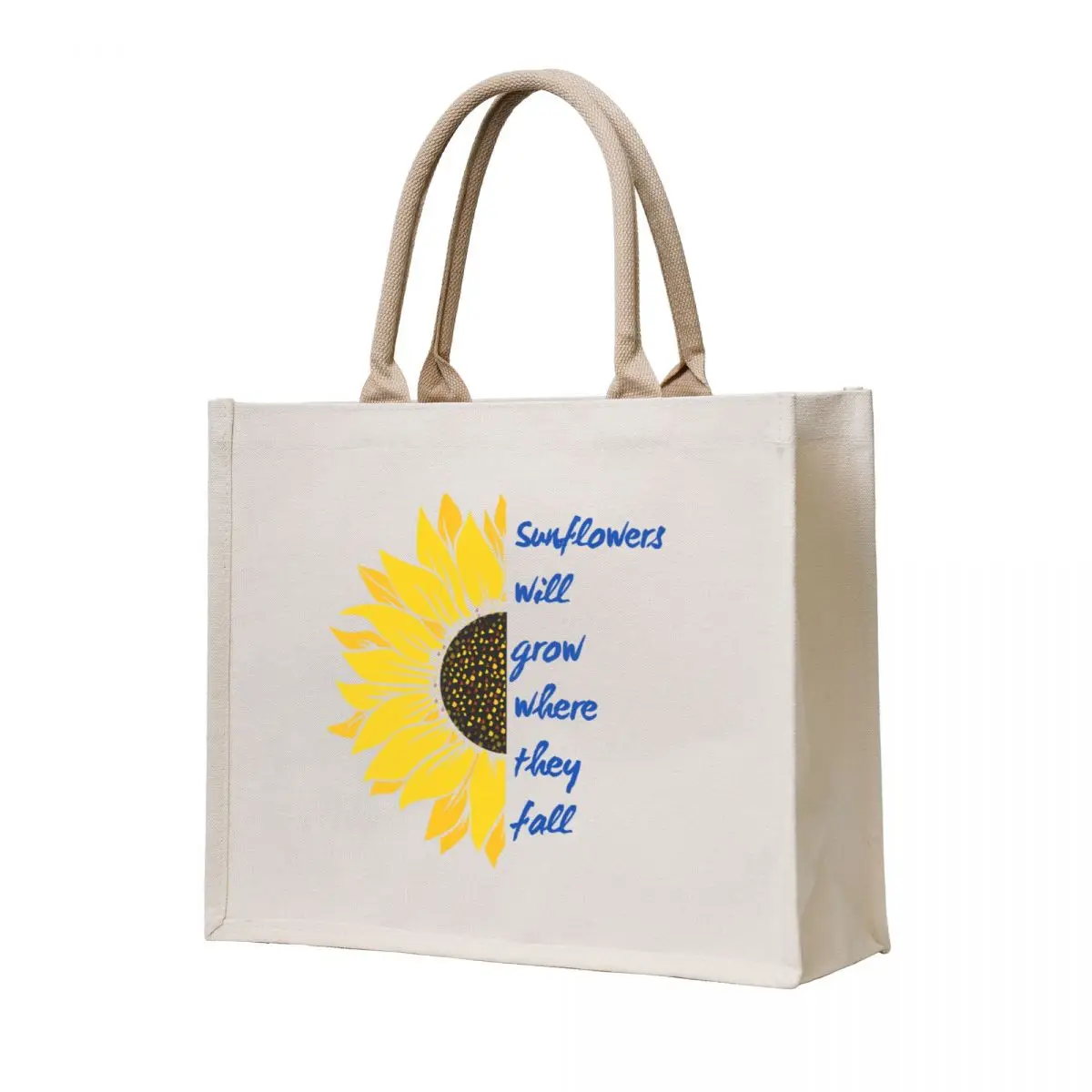 

Sunflowers will grow where they fall Tote Bag Big bag women shoping bag shopper women tote bags men