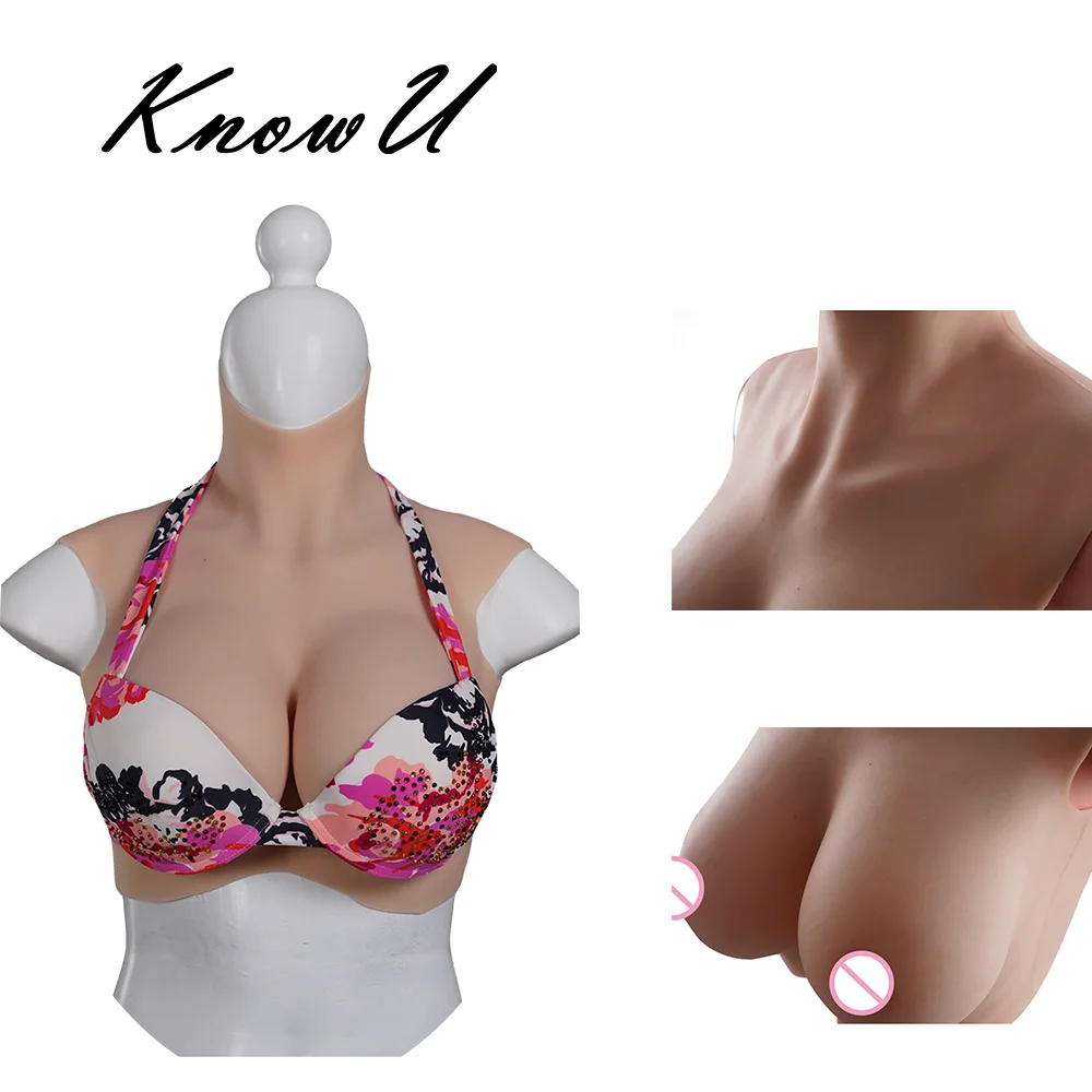 KnowU S Size New Simulation Chest For Transvestite Crossdresser Silicone Tits False Breasts Forms Prostheses