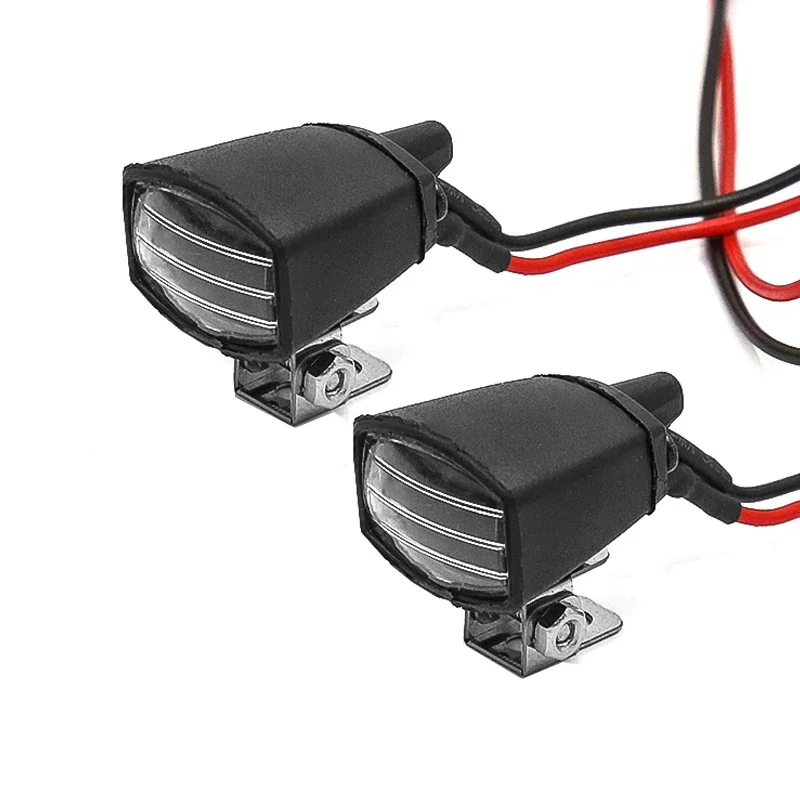 LED Lights Headlights Spotlight with Bracket for 1/10 RC Car Crawler Traxxas TRX4 TRX6 Axial SCX10 90046 Redcat Gen8