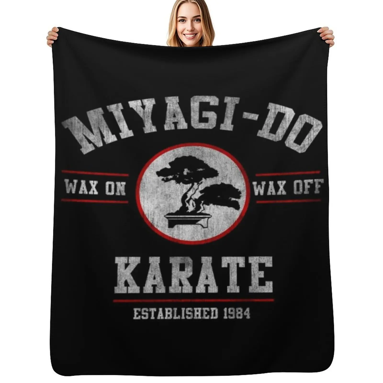 Karate Kid T-ShirtMiyagi Do Karate Kid Wax On Wax Off Throw Blanket Polar Beach Comforter christmas gifts Baby Travel Blankets
