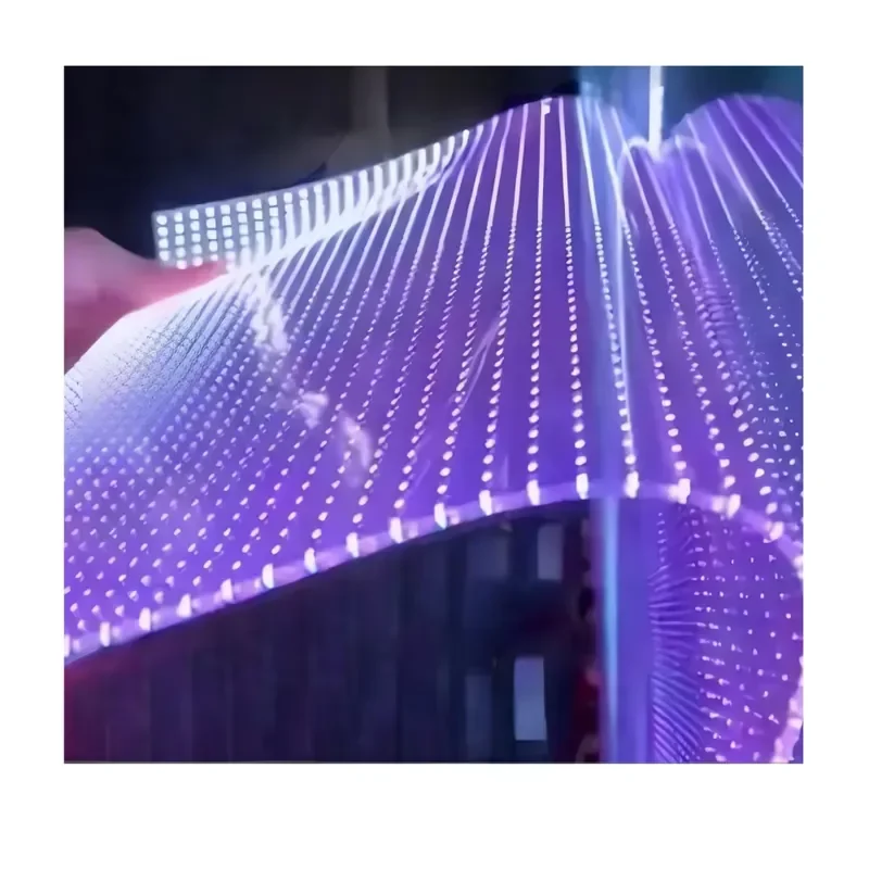 High Brightness P3.91 LED Display Screen Transparent Waterproof Glass Facade Window for Outdoor Sunlight Shopping Mall