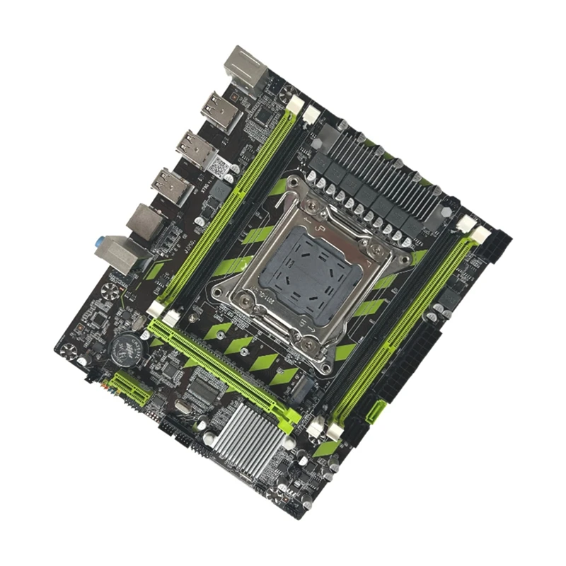 X79G Motherboard+E5 2670 V2 CPU+SATA Cable+Baffle LGA2011 4XDDR3 RECC Slot M.2 NVME PCI-E X16 USB2.0 SATA3.0 Motherboard