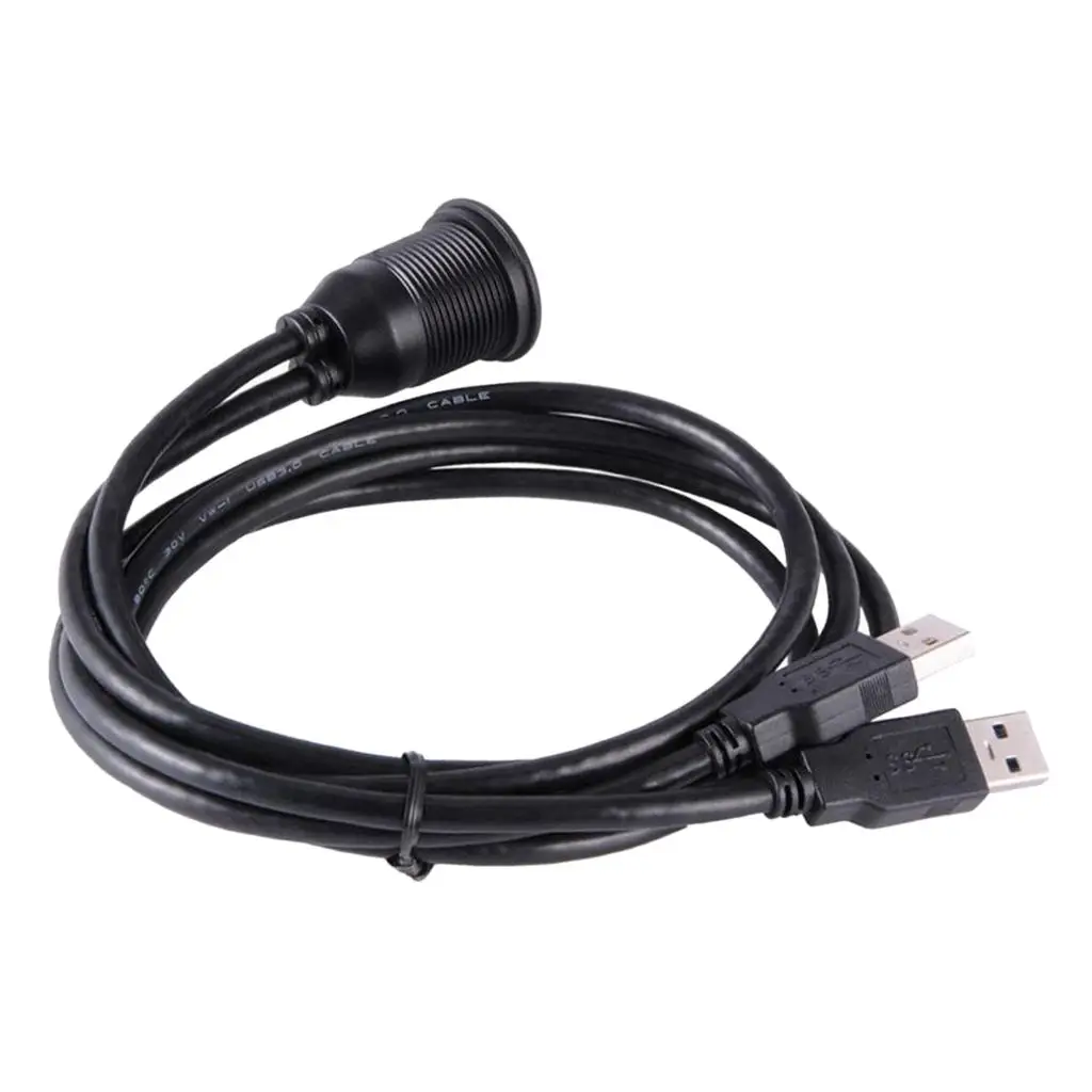 Dashboard Panel USB3.0 Extension Cable Plastic Durable Wiring Kit for Car Boat Motorcycle Universal Use