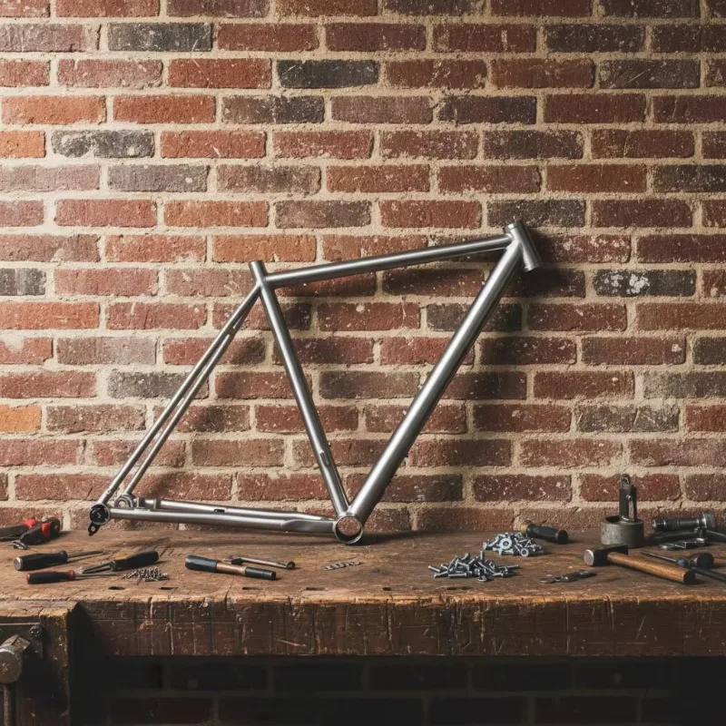 

Легкая титановая рама для гравийного велосипеда с проходной осью, прямой рулевой колонкой и полной внутренней прокладкой тросов для приключенческого и шоссейного велоспорта