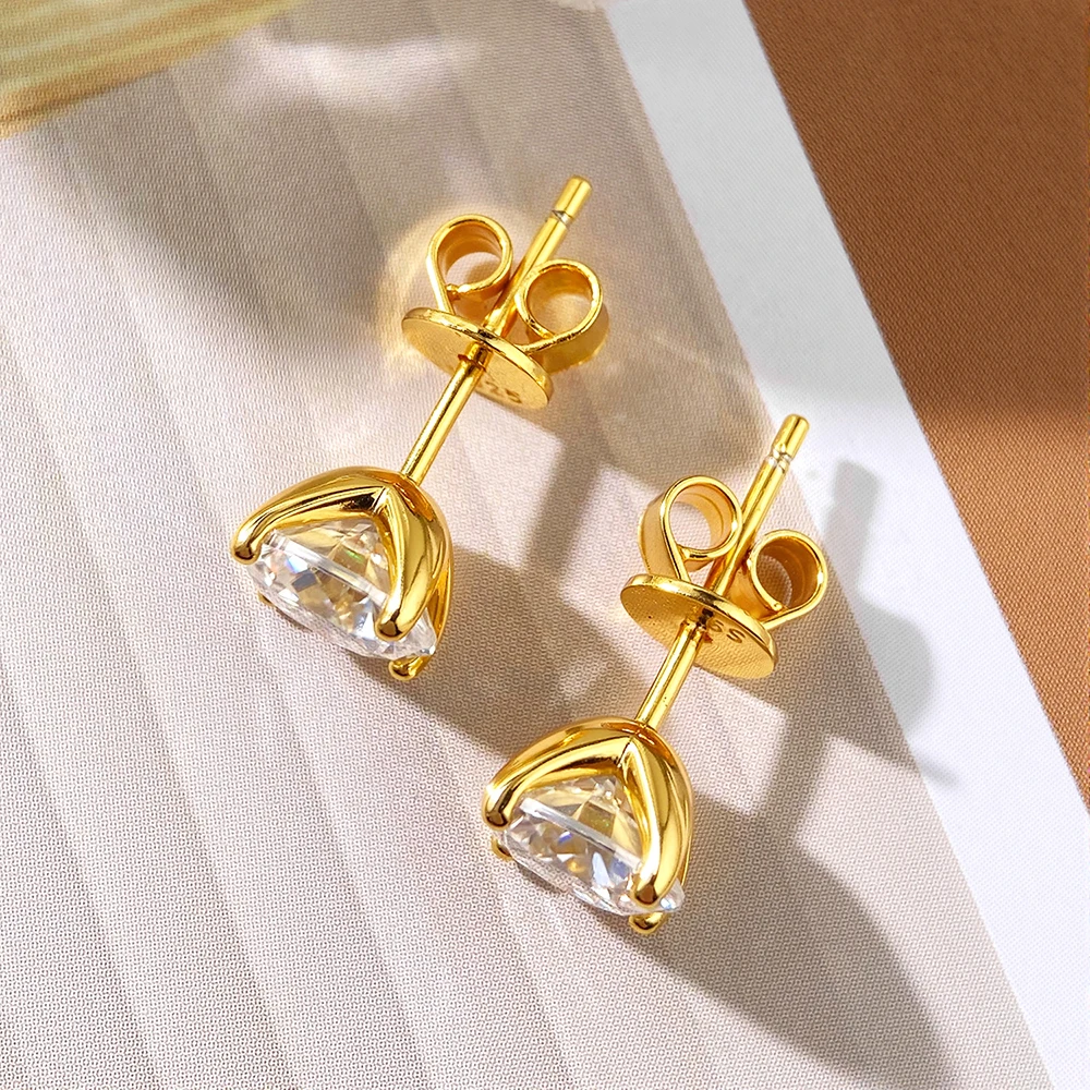 Thumbnail 3 - #3 New Moissanite Stud Earrings Arrivals