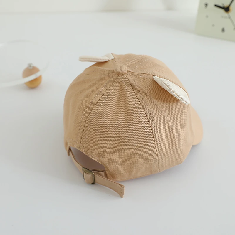 หมีน่ารักหมวกเด็กการ์ตูนเป็ดลิ้นหมวกผ้าฝ้ายทารกเบสบอลหมวก 4-12Month ทารกแรกเกิดกลางแจ้ง Sun Visors