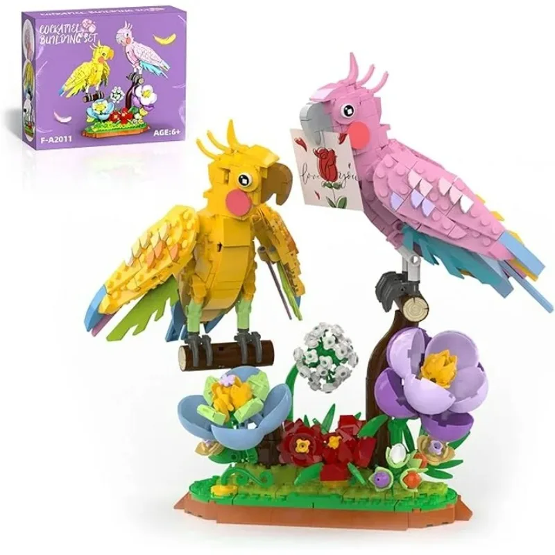 

Valentines Lovebirds Building Toy Set Parrot Birds Love Decor Birthday Valentine's Day Gifts for Boys and Girls