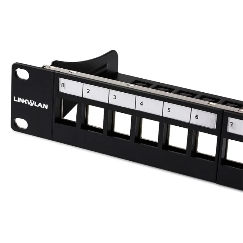 24 Port 19 inch RJ45 Patch Panel Frame Ethernet Rack Keystone Jack Coupler Cat5e Cat6 Cat6A Cat7 Network Cabinet Cable Internet