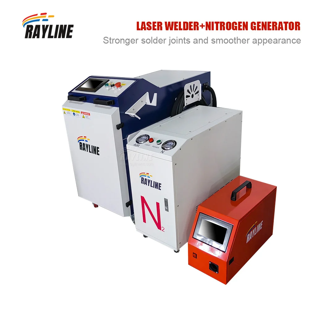Industrial Handheld Laser Welding Machine with PSA Nitrogen Generator, Integrated Water Chiller for Metal Sheet Welding - CE/FDA