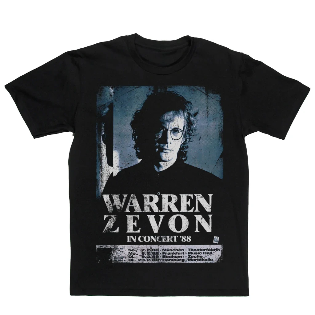 

Warren Zevon с графическим принтом, летние элитные брендовые хлопковые мужские и женские футболки с короткими рукавами, уличная модная трендовая одежда