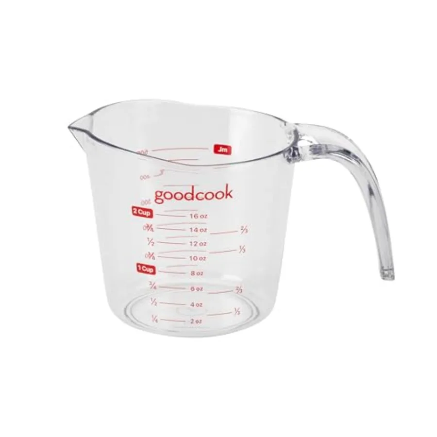Taza Medidora Diaria para Líquidos con Marcas de oz y Mililitros, Boquilla Cónica, Líneas Fáciles de Leer, Agarre Cómodo