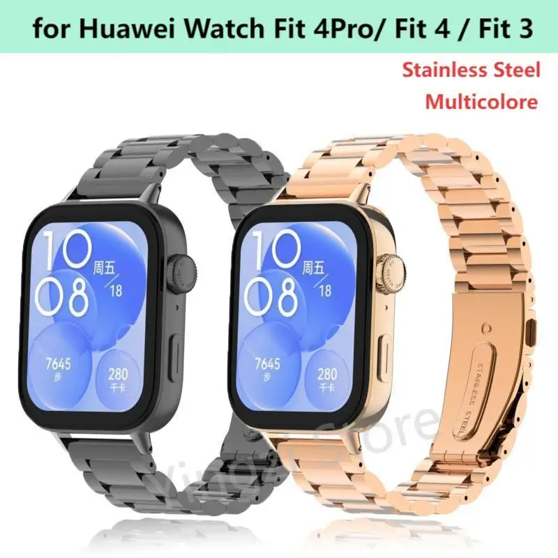 

Ремешок из нержавеющей стали для часов Huawei Watch Fit 4 4Pro, сменный браслет для часов Huawei Watch Fit4Pro Fit 4 3, ремешок для часов