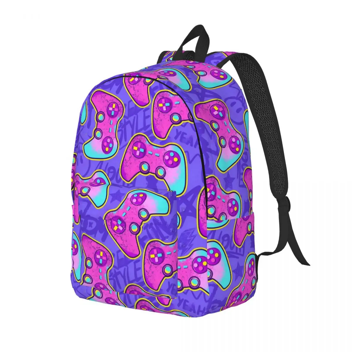 Video Game Gaming Controller Teenage Backpack Sports Student Work Daypack for Men Women Laptop Computer Shoulder Bag