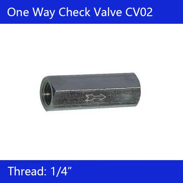 CV01 CV02 CV03 CV04 Caliber one way check valve air water compressor check valve fuel and vacuum pump check valve