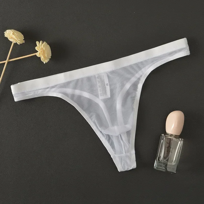 Celana Dalam Pria Transparan Seksi Ultra Tipis Berbahan Jaring, Bikini Pria, Pakaian Dalam Erotis, Menggoda, Bernapas, Jockstrap Lingerie