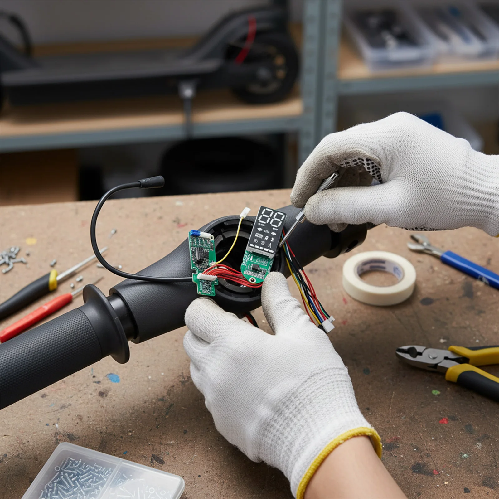 

Алюминиевый счетчик, замена приборной панели электрического скутера, простая установка, компактный размер, простая установка, счетчик для скутера