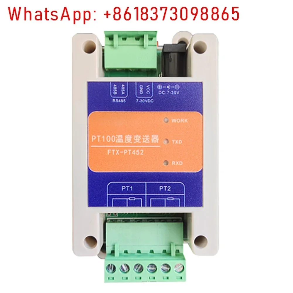 PT100 Resistance Temperature Sensor Transmitters Module RS485 Isolated Industrial Modbus RTU High Precision 2 4 8 Channel