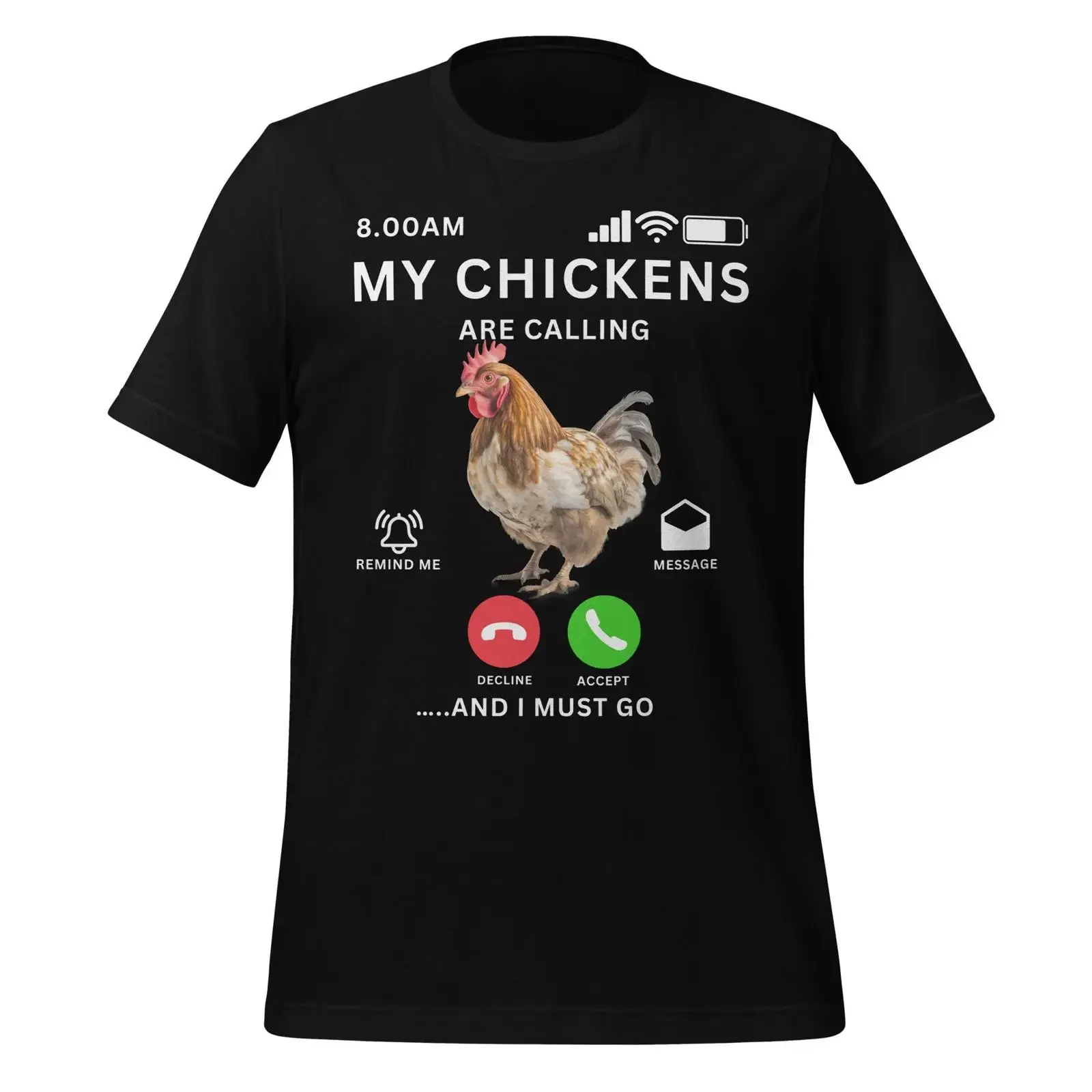 My Chickens Are Calling Funny Incoming Call T Shirt Backyard Chicken Keeper Hen Lover Homestead Farm Animal vintage Washed