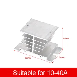 Dissipação Radiador Din Rail Montagem, dissipador de calor de alumínio, relé de estado sólido, barbatanas SSR, DD, DA, AA, fase monofásica, 1pc