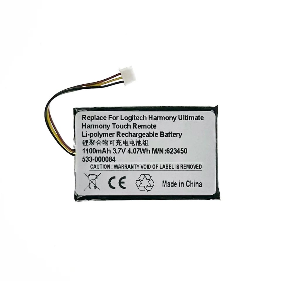 Batería de repuesto nueva 533-000083 1100mAh para LOGITECH 915-000198 Harmony Ultimate One 1209 + herramientas 5