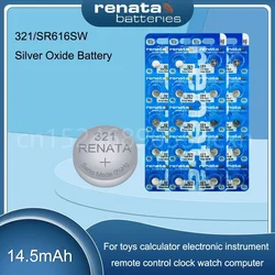 Renata Silver Oxide Watch Battery 321 SR616SW 616 1.55V 100% original brand renata 321 renata 616 battery