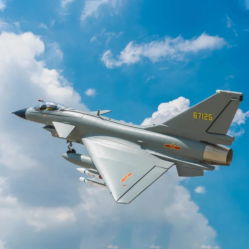 FMS J-10 EDF Jet 64mm RC Fighter Model with Brushless Motor Canard Design CNC Metal Landing Gear for Exceptional Maneuverability