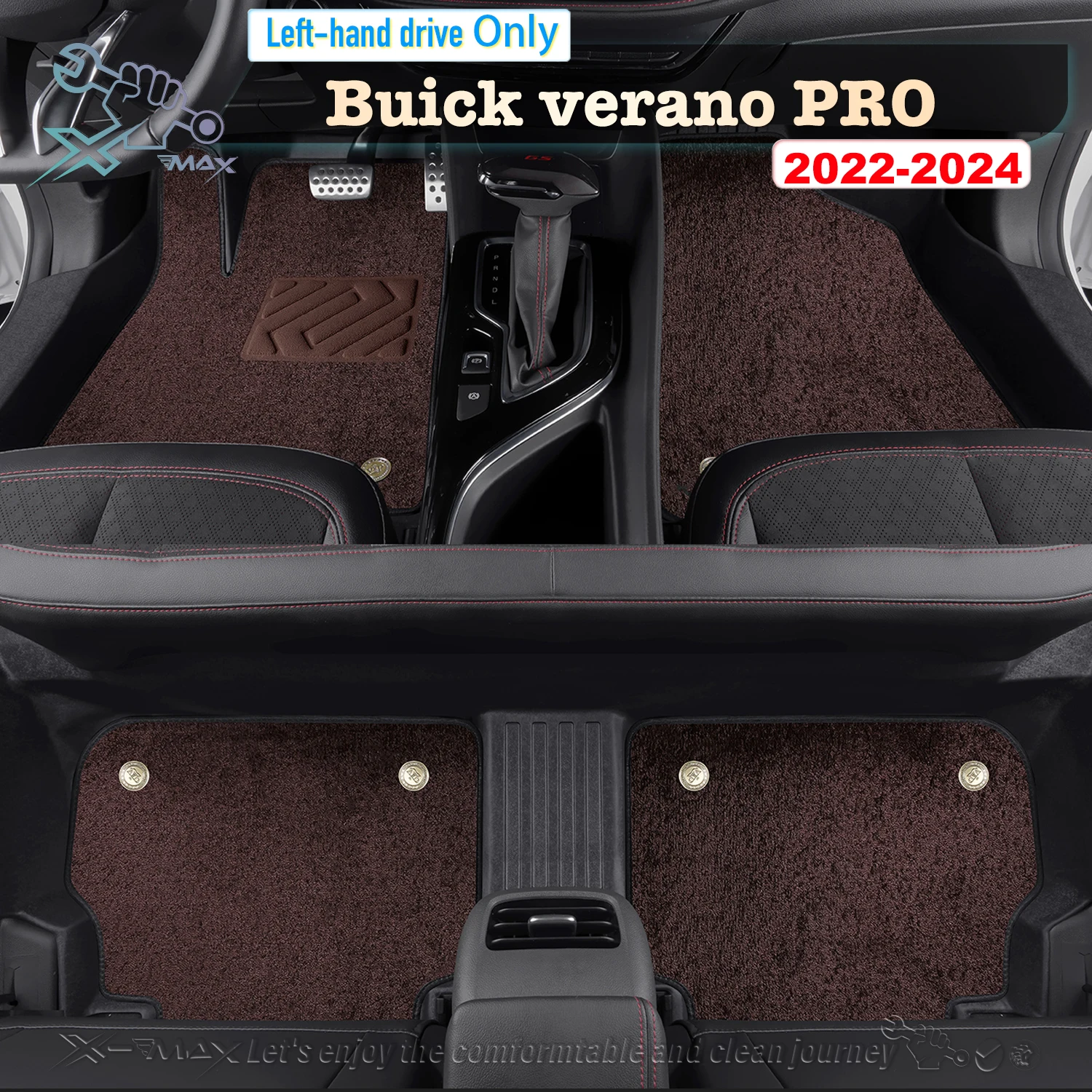 

Left-hand Drive Car Floor Mat For Buick verano PRO 2022-2024 Full Surround Foot Mat Automotive Floor Mat Floor Liner Water-proof