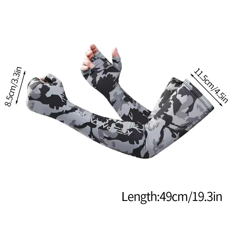 Summer Cool Sports Cycling Sleeves for Men Cuff Outdoor Fitness Camouflage Glove Women Arm Sleeves Sun Protection Ice Silk