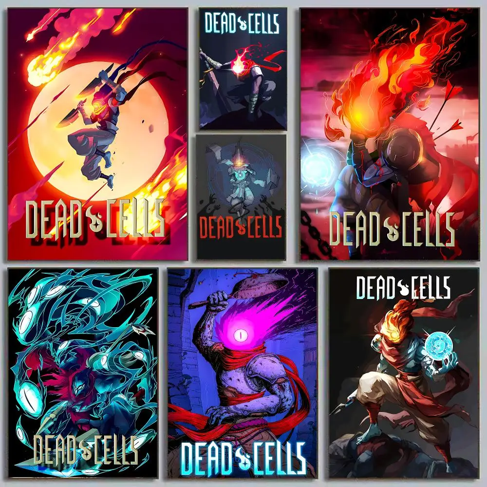 Gaming D-Dead Cells Poster Self Adhesive Wall Art Decor for Bedroom Living Room Office Home Decor Gift