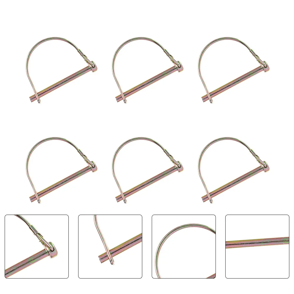 

6Pcs Safety Coupler Pin Alloy Heavy Duty Shaft Locking Pin for Trailer Truck Tractor Farm Use Corrosion Resistant