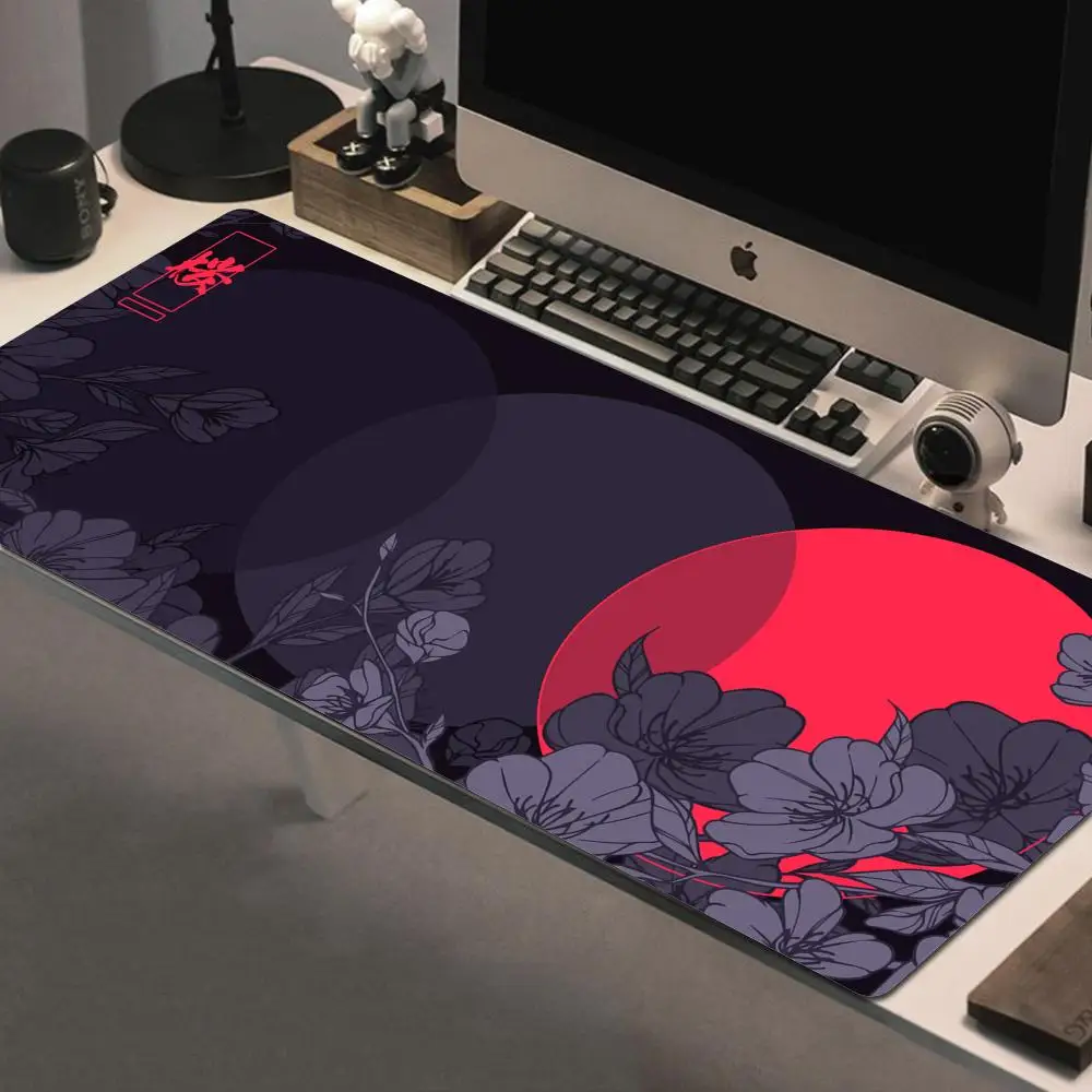 

Gaming Mouse Pad Sakura Desk Mat Kawaii Cute, Laptop Office Carpet Cherry Blossom Mousepad Company Computer Gamer