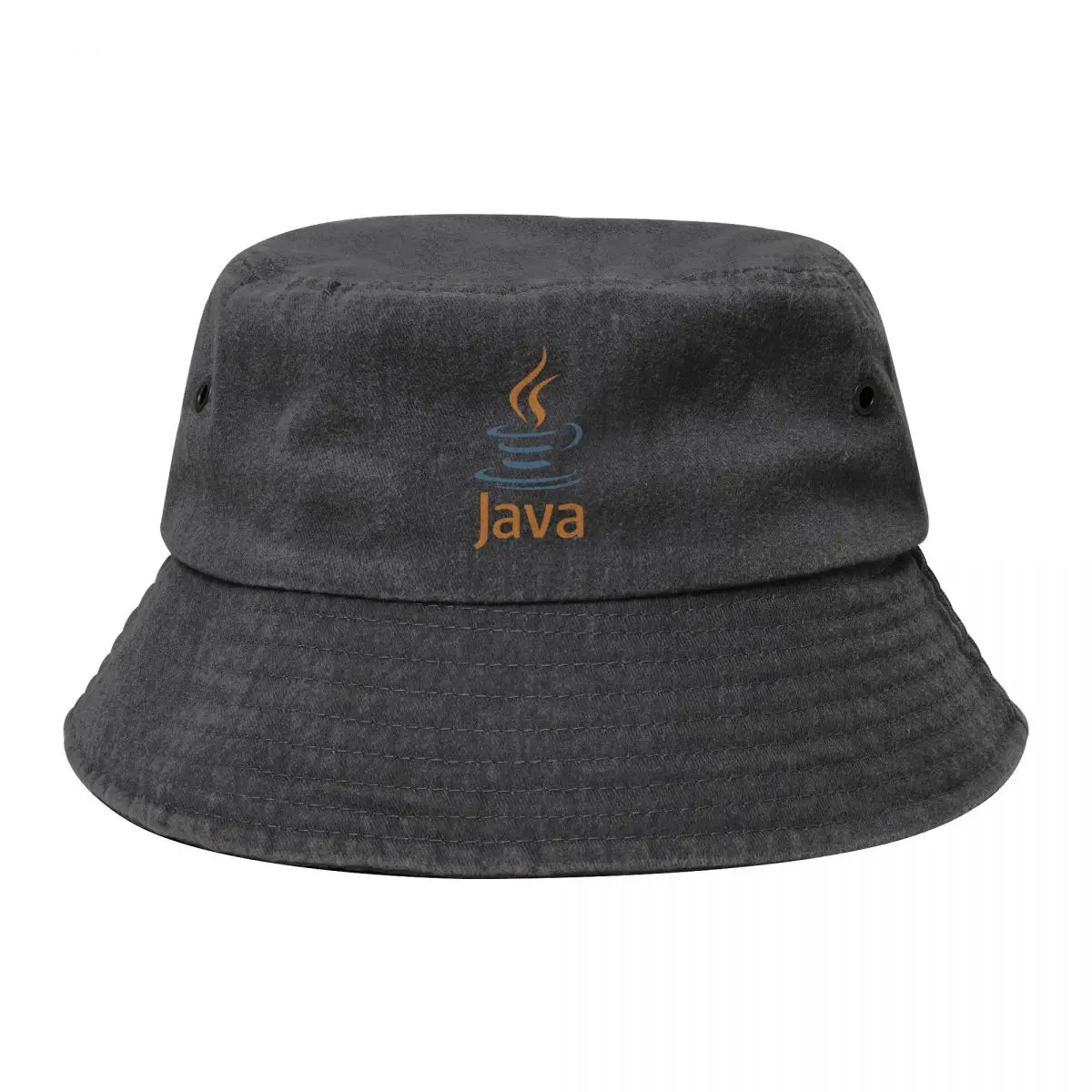 

Java Language Bucket Cap Cotton Cowboy Washed Denim Bucket Hats Fisherman Unisex Hop Bob Folding Hip Hats