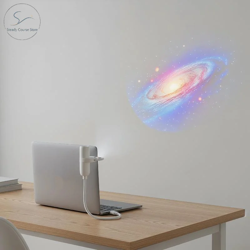 USB Powered Galaxy Projector Multi Planet Patterns Flexible Neck For Bedroom Romantic Night Use