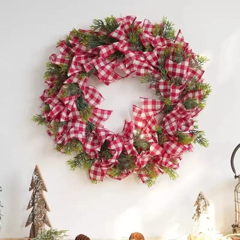 Christmas Wreath Door Hanging Ornament, Scene Layout Decor, Holiday Atmosphere Hanging Decoration