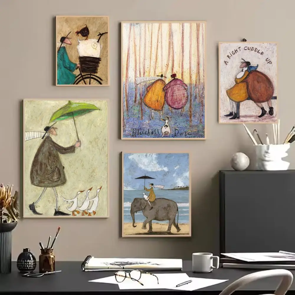 Frameless Sam T-Toft Art Poster Poster Painting Wall Art for Living Room Home Gifts Decor Mural