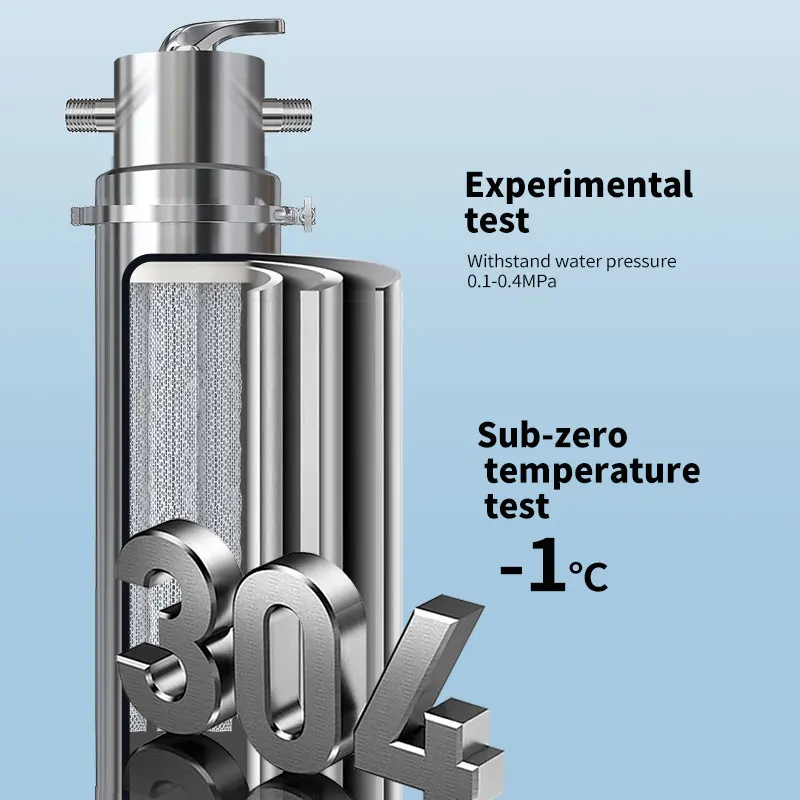 Custom High Flow Rate Portable Outdoor Household Water Filter Manual Backwash UF POE Purifier 304 Stainless Ultrafiltration