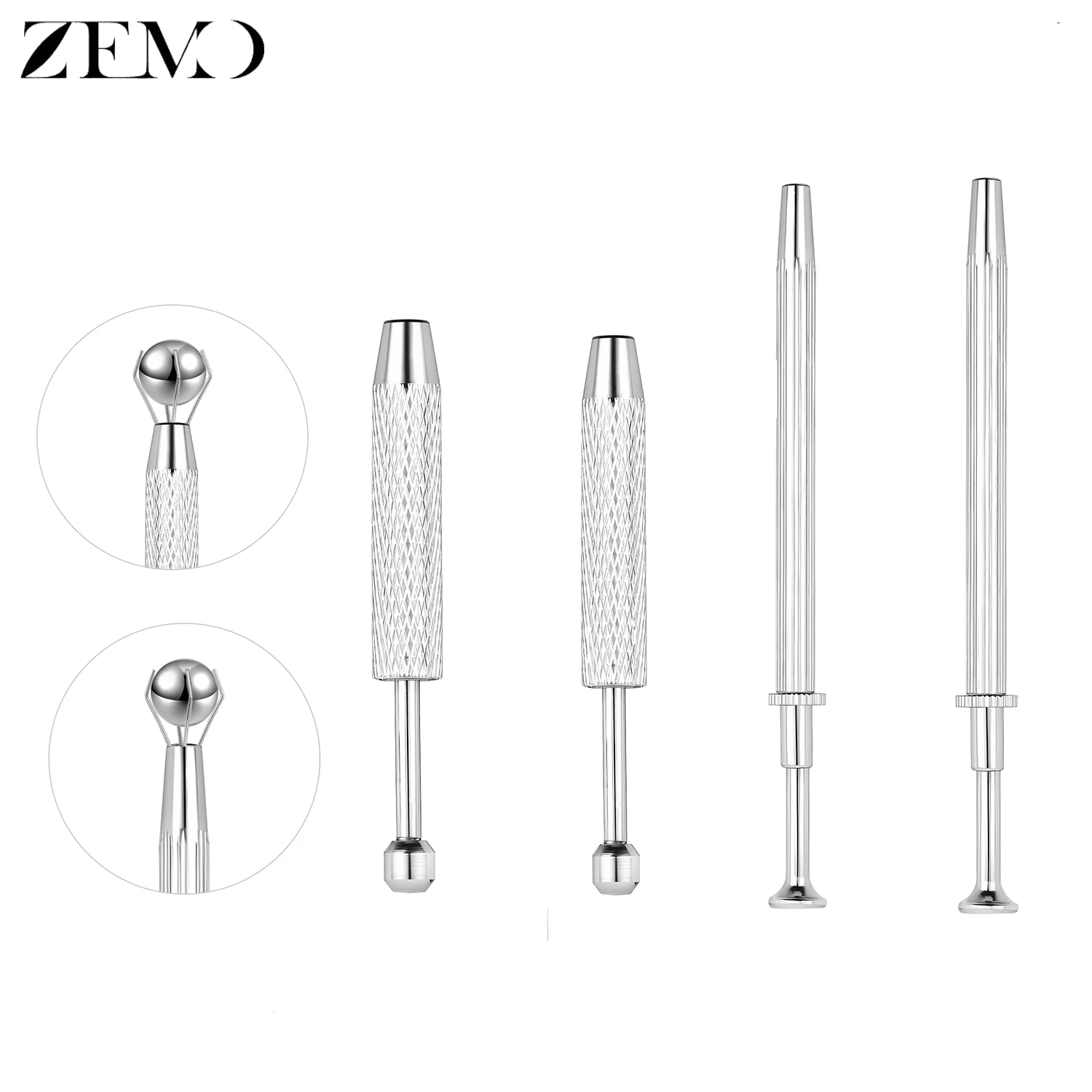 ZEMO 1 PC 64MM/116MM Stainless Steel Pick-Up Taper Ball Grabber Tool 4-Prong Claw Holder Tweezers Bead Catcher Piercings Tools