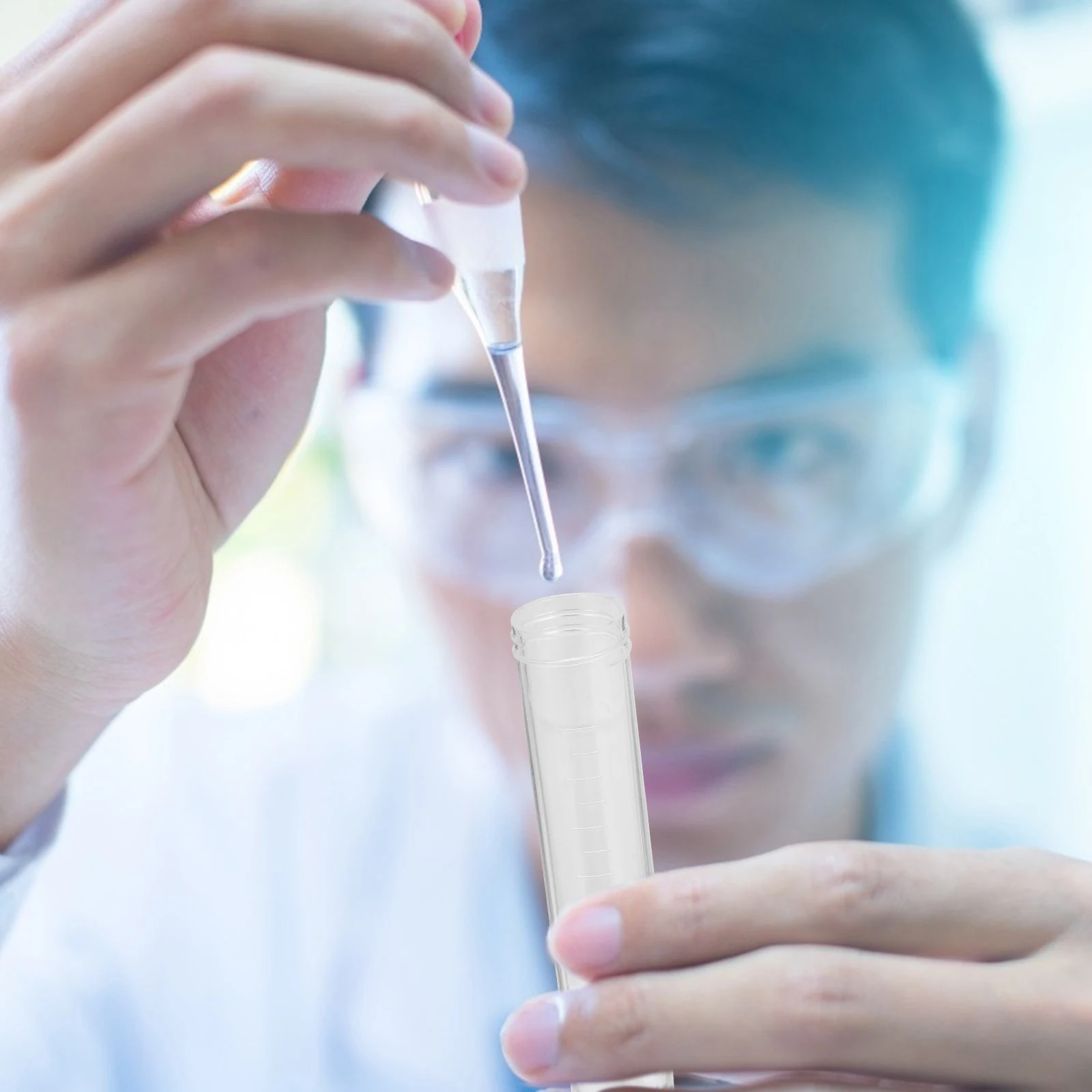 

12 Pcs Test Tube Syringe Sealing Bottle Small for Testing Liquid Sampling Vials Plastic Sample Lab