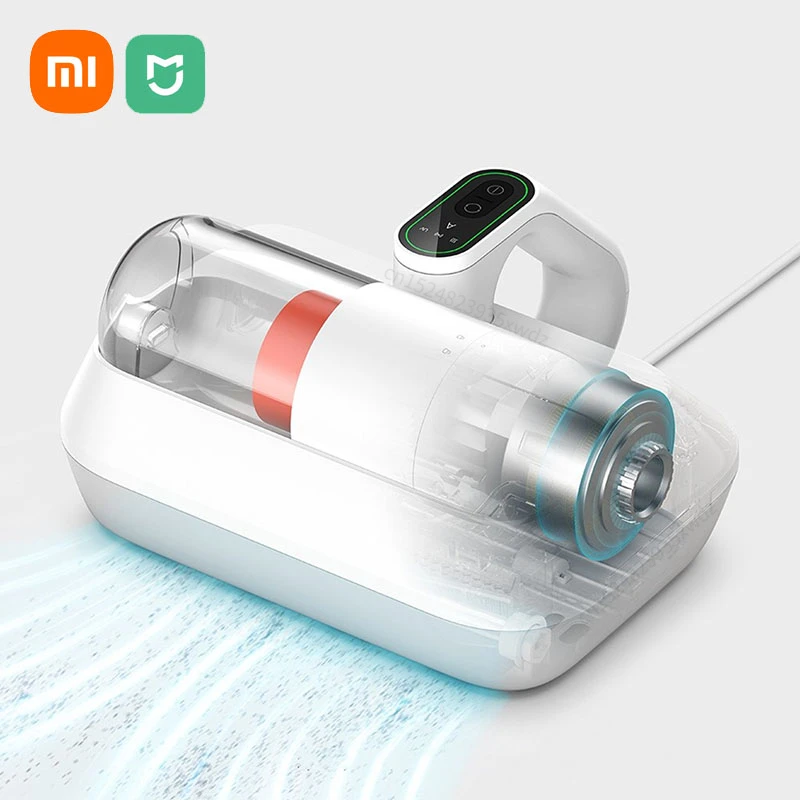 Xiaomi-eliminador de ácaros Mijia Pro, aspiradora con pantalla LED, esterilización UV, ajuste de succión inteligente de 2023 PA, succión de huracán, 12000