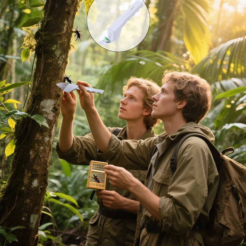 Handheld Bug Catcher Tool Jungle Exploration Spider Bee Pest Control Attachment Wild Exploration Insect Observation Equipment